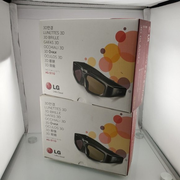LG 3D Rechargeable Glasses AG-S100 for LG 3D TV Lot 2 NOB - Picture 3 of 12